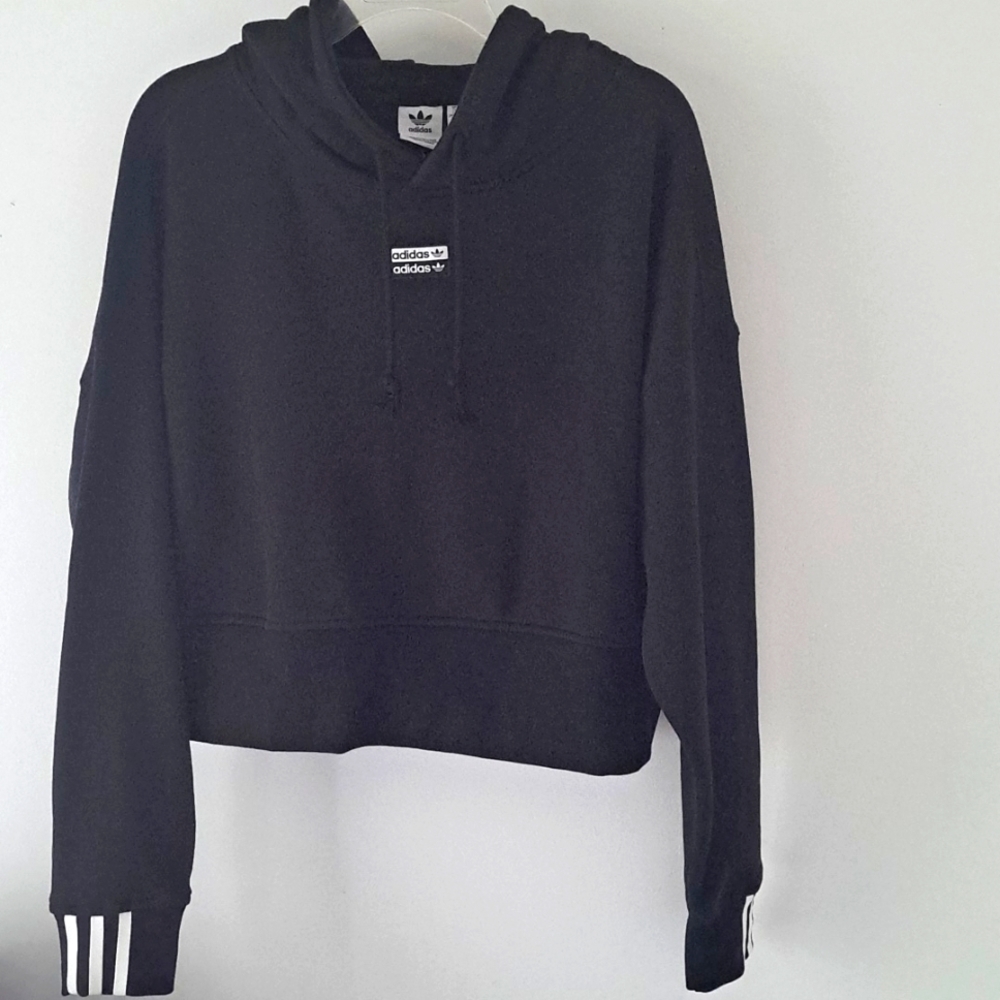 Adidas cropped hoodie new size Medium